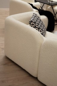 Sofá de 3 Lugares Victoria – Creme – 228x74x90 cm