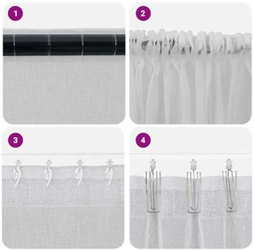Cortinas 2 pcs Cinzento-claro 140 x 245 cm Poliéster