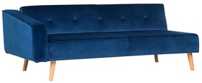 Sofá de canto em veludo azul versão esquerda VADSO Beliani