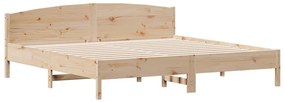 Cama sem colchão 200x200 cm madeira de pinho maciça