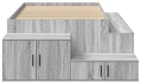 Cama de Armazenamento Cinzenta Sonoma 75x190 cm