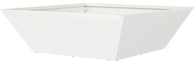 Cachepô Jardim Branco 50x50x15 cm Aço