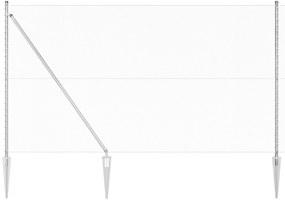 Conjunto de Cercas Conjunto de 2 Aço galvanizado 25 x 1,5 m