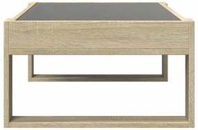 Mesa de centro luzes LED Infinity 90x53x30 cm carvalho sonoma