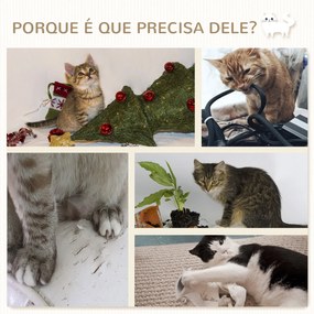 PawHut Conjunto de Prateleiras de Parede para Gatos de 4 Peças Arranha