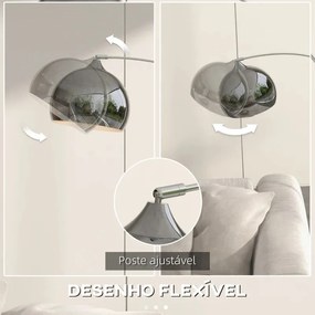 Candeeiro de Pé Jahil com Base em Mármore Preto - Design Moderno