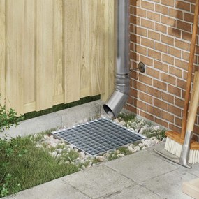 vidaXL Grelha Prateado 40 x 40 x 2 cm Aço Galvanizado a Quente