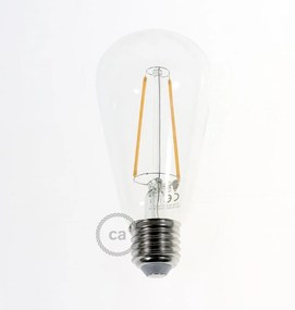 LED Transparent Light Bulb - Edison ST64 Long Filament 4W Decorative Vintage 2200K