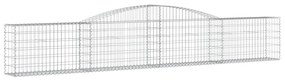 Cestos gabião arqueados 8 pcs 400x30x60/80 cm ferro galvanizado