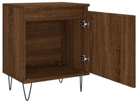 Mesa de cabeceira 40x30x50 cm deriv. madeira carvalho castanho