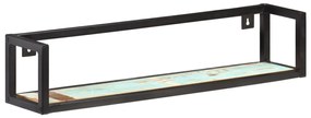 Prateleiras de parede 2 pcs 80 cm madeira recuperada maciça