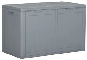 Caixa de arrumação para jardim 180 L vime PP cinzento