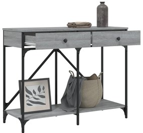 Mesa consola 100x39x78,5 cm derivados madeira cinzento sonoma