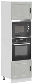 vidaXL Armários forno 2pcs Porto derivados de madeira cinzento cimento