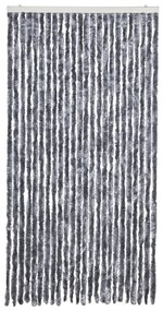 Cortina anti-insetos 100x220 cm chenille prateado