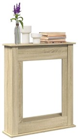 vidaXL Cornija lareira 75x20x87,5 cm derivados madeira carvalho sonoma