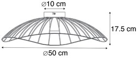 Candeeiro de teto design preto 50 cm - Pua Design