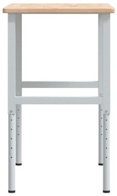 Bancada retangular 100x60x(71,5-98) cm madeira carvalho maciça
