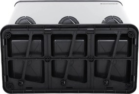Caixote lixo Separador de lixo 54 litros (3 x 18 L) Prateado + Preto