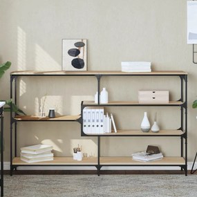 vidaXL Mesa consola 160x32x95 cm derivados de madeira carvalho sonoma