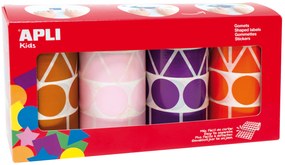 Rolo Autocolantes Pack 4 Cores: Castanho / Rosa / Roxo / Laranja