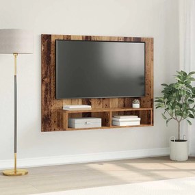 Gabinete de TV de Parede Madeira Antiga 120 x 23.5 x 90 cm