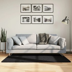 Tapete shaggy de pelo alto PAMPLONA 80x150 cm preto