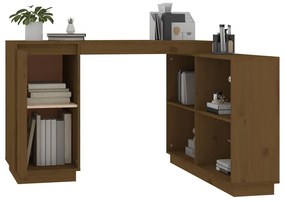 Secretária 110x50x75 cm pinho maciço castanho-mel