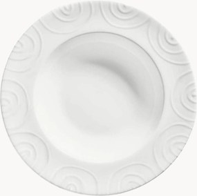 Prato de sopa artesanal Weißgeflammt