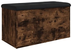 Banco de arrumação 82x42x45cm derivados madeira carvalho fumado