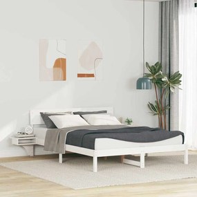 vidaXL Estrutura da Cama com cabeceira Branco 150 x 200 cm