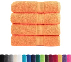Toalhas de banho premium SOLUND 4pcs 70x140 cm 600 gsm laranja