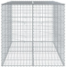 Cesto gabião com cobertura 200x100x100 cm ferro galvanizado