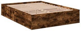 Estrutura de cama 135x190 cm derivados madeira carvalho fumado