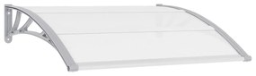 45628 vidaXL Toldo de porta 120x100 cm PC cinzento