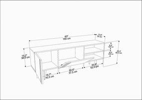Móvel TV Ronas – Sapphire – 160 cm x 35 cm x 38,6 cm