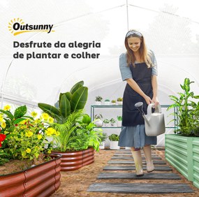 Estufa tipo Túnel 6x3x2 m Estufa de Exterior com 8 Janelas Cobertura d