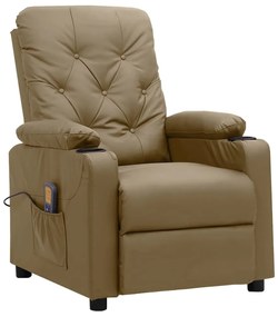 Cadeira de massagens couro artificial cappuccino