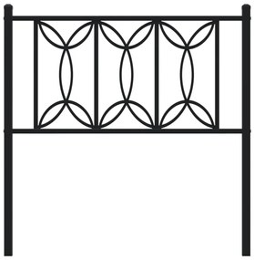 Cabeceira de cama 75 cm metal preto