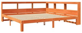 Cama com estante sem colchão 180x200 cm pinho maciço