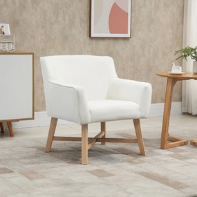 Poltrona de Sala de Estar Estofada em Veludo Poltrona Relax Moderna com Apoio para os Braços Acolchoados Pés de Madeira e Base Cruzada para Dormitório