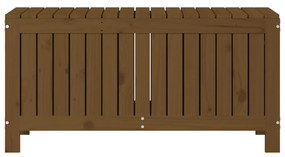 Caixa de arrumação jardim 108x42,5x54 pinho maciço castanho-mel