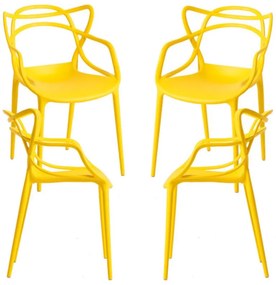 Pack 4 Cadeiras Korme - Amarelo