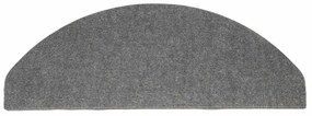Tapetes de escada adesivos 30 pcs 65x22,5x3,5 cm cinzento