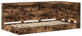 Cama estante Carvalho fumado 75x190 cm Madeira reciclada