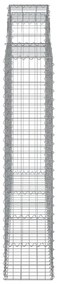 Cestos gabião arqueados 8pcs 200x30x140/160cm ferro galvanizado