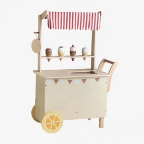 Carrinho De Gelados Em Madeira Dijonay Kids Cores Naturais - Sklum