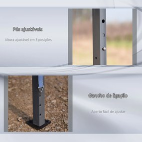 Outsunny Tenda Dobrável 6x3 Tenda de Jardim Portátil com Bolsa de Transporte Tecido Oxford Estrutura de Aço para Exterior Festas Acampamento Azul