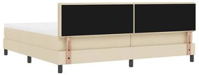 Cama Box com Colchão e LED Crème 200x200 cm Tecido