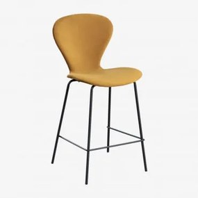 Pacote Com 4 Bancos Altos Uit ↑65 Cm & Negro & Velluto Mostaza & Terciopelo - Sklum